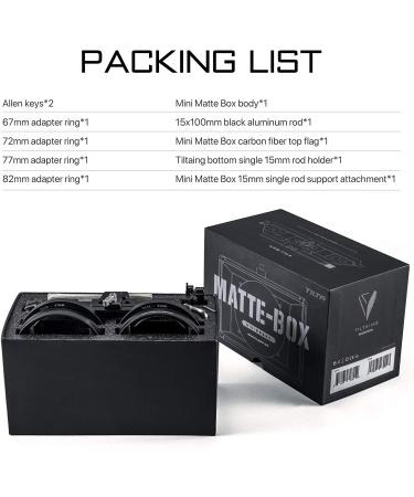 Tiltaing Mini Matte Box - Lightweight Filter Support with Top Flag for DSLR and Cine-Style Cameras | MB-T15 - Buy Online on SooperMarket.com