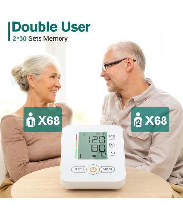 Upper Arm Blood Pressure Monitor with Extra Large Cuff - LCD Screen, Automatic Digital BP Machine for Home and Travel Use (Off-White) - Buy Online on SooperMarket.com