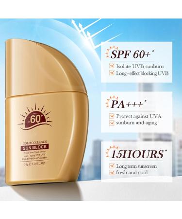 Collagen Face Sunscreen SPF 60+ | Water-Resistant Moisturizer for All Skin Types | Protect & Hydrate Skin - Buy Online on SooperMarket.com