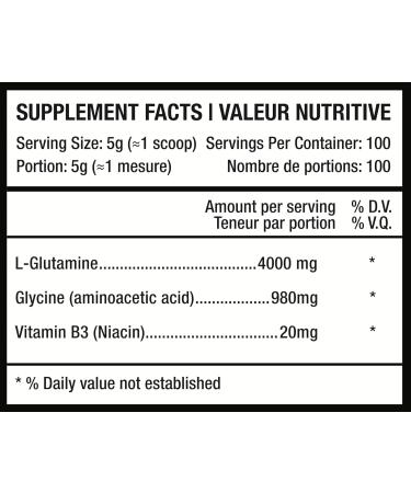 Predator Labs Glutamine + 500g - Premium Synergistic L-Glutamine and glycine Formula for Enhanced Recovery - 100 Servings Unflavored Ideal for Post-Workout Nutrition - Buy Online on SooperMarket.com