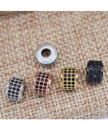 DIYEAH 10 Pcs Crystal Beads Black Ab Rhinestones Rhinestone Loose Bead Charm Bracelet Crystals Bracelet Black Rhinestones Bracelet Accessories Craft Micro Setting Metal Beads Goldenx2pcs 0.6*0.6cmx2pcs - Buy Online on SooperMarket.com
