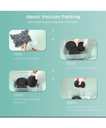 Black Face Painting Sponges - 60 Pcs Set for Makeup, Crafts, Art Work, Sculpting, Pottery, Body Painting - Buy Online on SooperMarket.com