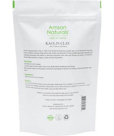 Kaolin Clay 4oz/120g by Amson Naturals-100% Pure & Natural Excellent for Facial Mask Body Scrubs Lotions Creams Hair Care Products and DIY recipes. 120 g (Pack of 1) - Buy Online on SooperMarket.com