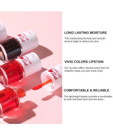 6 Colors Water Lip Stain Makeup Kit | Long-Lasting Waterproof Lip Tint for Women | Moisturizing Matte Liquid Lipstick | Vivid Color & Non-Sticky Finish - 1.6fl oz - Buy Online on SooperMarket.com
