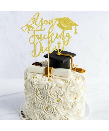 Arthsdite 1Pc You Did It Cake Topper/Class of 2024 Cake Decorations/Congrats Grad Graduation Party Decorations - Gold Glitter Gold You Did It Cake Topper - Buy Online on SooperMarket.com