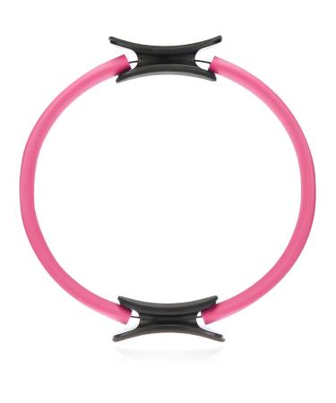 com-four Pilates ring - resistance ring for yoga and Pilates training - fitness equipment for thighs and arms 01 piece - black/pink