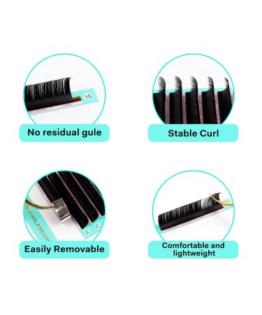 Ellipse CC 0.15 13mm Flat Eyelash Extensions - Lightweight Matte Black Mink Lashes - Buy Online on SooperMarket.com