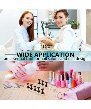 2 Set Acrylic Nail Stand with Putty - Perfect for Nail Art & Press On Tips | Manicure Tool for Home & Salon | Ideal Christmas Gift for DIY Business Women - Buy Online on SooperMarket.com