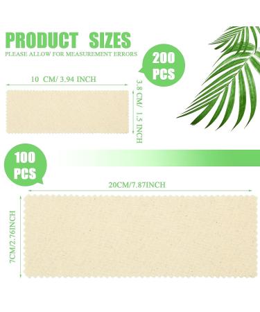 300 Pcs Natural Muslin Epilating Face Wax Strips for Hair Removal - Precut Waxing Strips for Women and Men - Body and Facial Cotton Wax Cloth Strip (4 x 1.5 Inch, 8 x 2.8 Inch) - Buy Online on SooperMarket.com