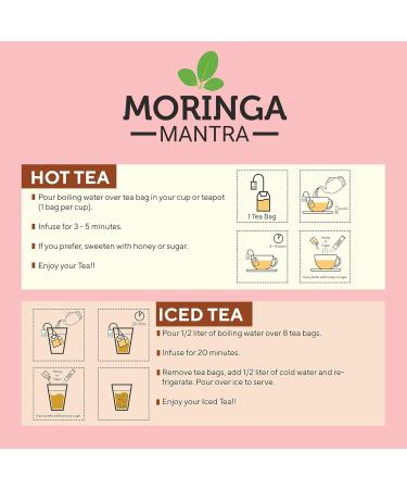 Moringa Mantra Moringa Turmeric Herbal Tea Infusion 50 Enveloped Tea Bags Organically Grown Moringa - Buy Online on SooperMarket.com