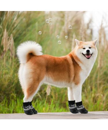 Valicaer Paw Protector Dog Boots Set of 4 Dog Shoes for Injured Paws Silicone Anti Slip Dog Paw Protectors Adjustable Socks Shoes for Small Medium Large Dogs Soft and Waterproof Dog Booties - Buy Online on SooperMarket.com