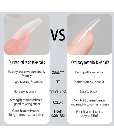 240PCS Transparent Soft Gel Full Cover Nail Tips Kit for Salon Quality Nail Extensions - Short Trapezoid Shape - 12 Sizes - DIY at Home - Buy Online on SooperMarket.com