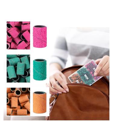 Sanding Bands for Nail Drill - KOYOPEPI 210Pcs #80#150#240 Grit Coarse & Fine Nail Bits in Orange Green Pink - International Shipping Available - Buy Online on SooperMarket.com