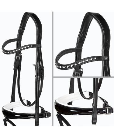 Heinick-Reitsport bridle anatomical Performance white lacquer conical RH bridle hook Warmblood Selection (Bern)