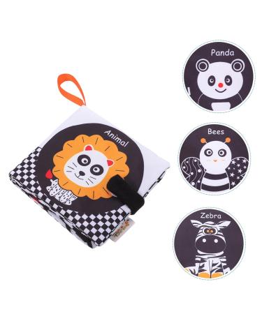 Ibasenice 4-Piece Fabric Book Set | Soft Black & White Learning Toys for Babies & Toddlers | Peach Skin Baby Books - Buy Online on SooperMarket.com