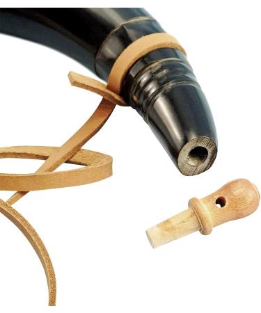 Mythrojan Hand Carved Black Powder Horn for Rifles - Civil War Reenactment Accessory - Buy Online on SooperMarket.com