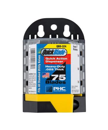 Pacific Handy Cutter QBD324 Quick Action Blade Dispenser  Blade Bank with 75 SB-92 Standard Utility Blades Pacific Handy Cutter QBD324 Blade Dispenser
