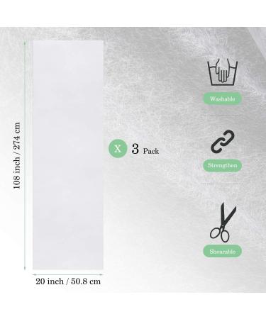 Double Sided Fusible Non Woven Interfacing Webbing - 3 Piece Set | Lightweight White Interfacing Fabric - 59 x 78.74 | Ideal for DIY Craft Making - Buy Online on SooperMarket.com