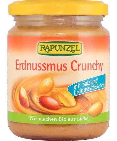 Rapunzel Organic Peanut Butter Crunchy with Salt (1 x 250 gr) 250 g (1 pack)