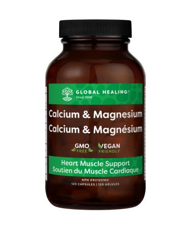 Global Healing Calcium & Magnesium Supplement - Maximum Absorption To Support Healthy Bones and Teeth - 120 Capsules