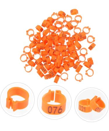 CIYODO 100 Pcs Pigeon Anklet Baby Bangles Chicken Feet Foot Ring for Pigeon Racing Pigeon Ring Meat Pigeon 1.3X1.3CM Orange - Buy Online on SooperMarket.com