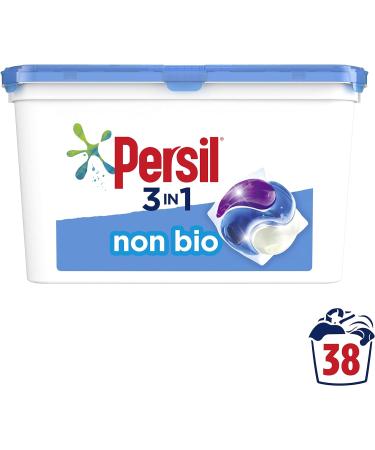 Persil Non Bio 3-in-1 Laundry Detergent Pods - 38 Washes, Gentle & Soft for Sensitive Skin - Buy Online on SooperMarket.com