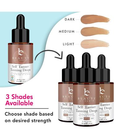 Face Self Tanner Drops - Medium Color Bronzer for Face - Add to Moisturizer for Natural Face Tan - Bronzing Drops - Buy Online on SooperMarket.com