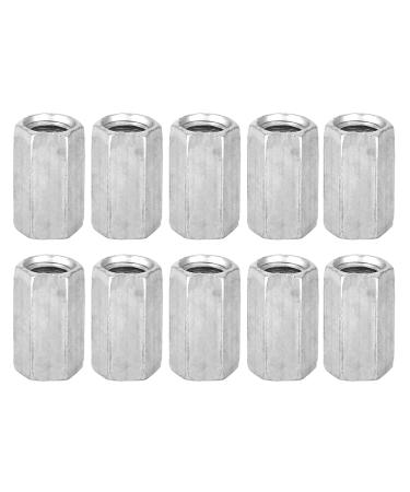 Long Rod Nuts Nuts Carbon Steel Nuts Threaded Nuts Screw Nuts Construction Nuts High Strength Nuts 10pcs M8 Long Rod Nut Hex Sleeve Nut Standoff Threaded Fasteners(Grey4) nuts long rod nut