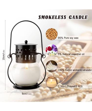 Fragrance Candles Set - 3 Soy Wax Aromatherapy Candles in Mini Lantern for Women - Perfect for Mother's Day Christmas & Valentine's Day - Lavender & Vanilla (3 x 2.5oz) - Buy Online on SooperMarket.com