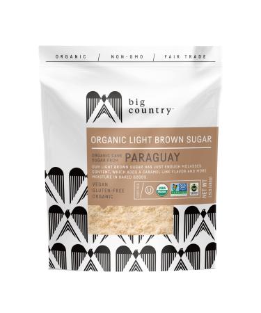 Big Country Organic Light Brown Sugar Fair Trade Non GMO Vegan Gluten Free 1.5 Pound (Pack of 6)