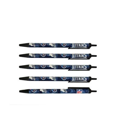 NFL Tennessee Titans Disposable Black Ink Click Pens, 5-Pack