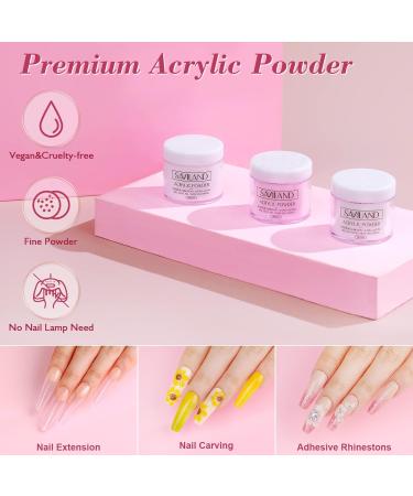 Buy Saviland Acrylic Nail Set - Complete Acrylic Powder & Liquid Kit with Nail Brush Base & Top Gel for Perfect Nail Art - Ideal Acrylic Starter Set - Buy Online on SooperMarket.com