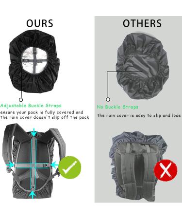GUKOY Waterproof Backpack Rain Cover with Reflective Strap (18-70L) 2 Adjustable Anti Slip Cross Buckle Strap Rainproof Snowproof Dustproof Anti-Frost Covers XL (for 56-70L backpack) - Buy Online on SooperMarket.com