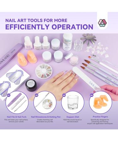 SAVILAND French Acrylic Nail Kit - Easy DIY Beginner Set with Acrylic Powder Liquid Nail Tips & Tools for Perfect French Manicure - Buy Online on SooperMarket.com