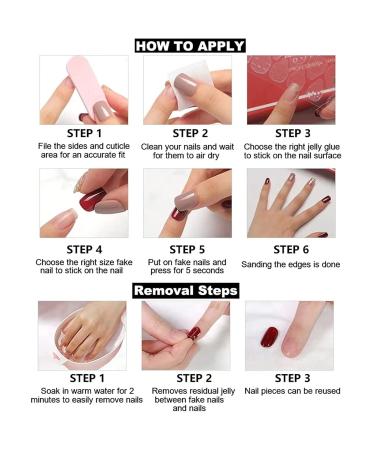 Runrayay Long Artificial Nails - Press-On Acrylic Tips in White Pink & Nude | Ballet-French Style with Nail Stones for Women & Girls - Buy Online on SooperMarket.com