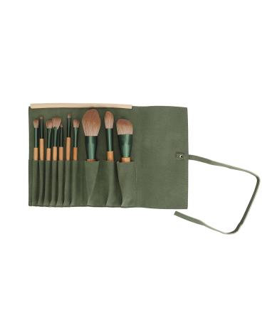 10-Piece Synthetic Eye Shadow & Concealer Brush Set with Storage Bag - Perfect for Beginners | International Shipping Available - Buy Online on SooperMarket.com