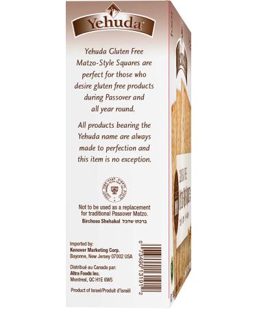 Yehuda Gluten-Free Matzo Squares Toasted Onion 10.5 oz (3 Pack) - Delicious Gluten-Free Snack - Buy Online on SooperMarket.com