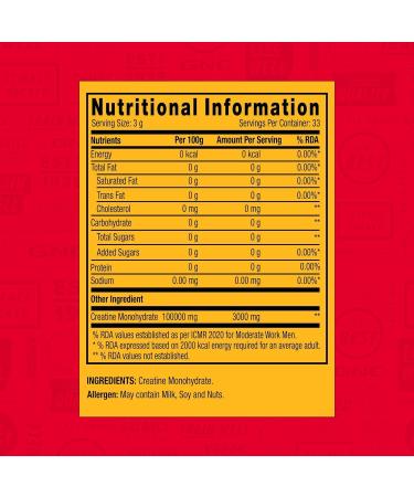 GEN.C Pro Performance Pure Micronized Creatine Monohydrate | 100 gm | 33 Serving | Instantized | Fuels Muscles | Increase Muscle Mass | Rapid Absorption | Lab Tested | Unflavoured | Boosts Athletic Performance | Imported - Buy Online on SooperMarket.com