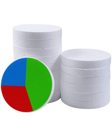 16PCS Round Craft Foam Disc 6 x 6 x 1 inch White EPS Foam Circle  Blank Foam Circles  Arts and Crafts Supplies for Modeling  Sculpturing  Kids Art Projects  Holiday Decor Floral Arrangements 6 inch- 16pcs