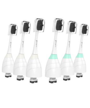 Charcoal Whitening Toothbrush Heads for Philips Sonicare Replacement Heads E-Series for Phillips Sonicare Replacement Brush Head Essence Electric Toothbrush Heads for Sonic Care Brush