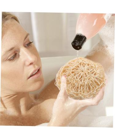 KALLORY 2pcs Natural Loofah Bath Sponge Set - Exfoliating Scrubber for Showers & Spa | International Shipping - Buy Online on SooperMarket.com
