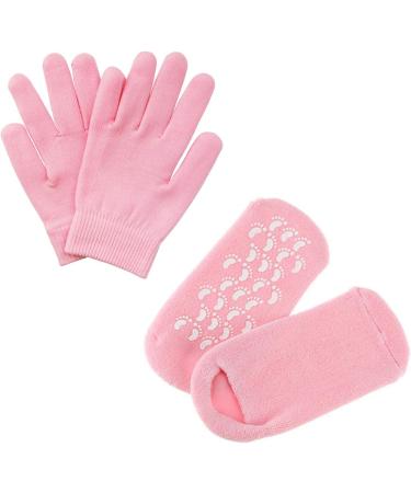 Pinkiou Moisturizing Gel Socks & Gloves for Cracked Hands & Feet - Softening Treatment (Pink) - Buy Online on SooperMarket.com