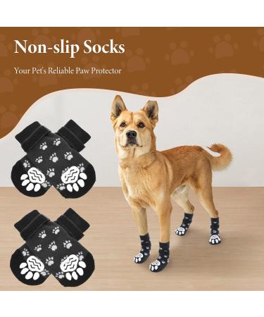 Xinzistar Dog Socks 2 Pairs | Anti-Slip Paw Protectors for Dogs | Adjustable Straps & Grips | Indoor Outdoor Wear | Small Medium Large Dogs - Buy Online on SooperMarket.com
