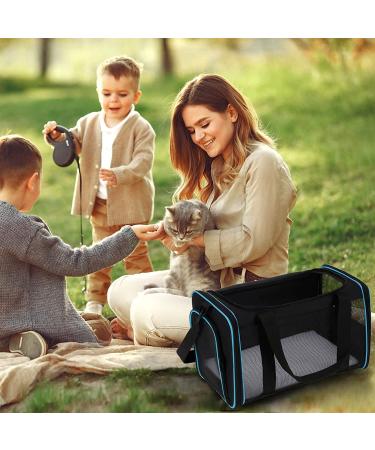 Zbrivier Soft Cat & Dog Carrier - Airline Approved, TSA Approved, Locking Zipper - Medium Black - Buy Online on SooperMarket.com