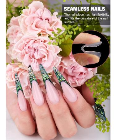 EBANKU 120 PCS Clear Matte Dual Nail Forms for Acrylic Stiletto Nail Extensions | Nail Art Salon Design Tools - Buy Online on SooperMarket.com