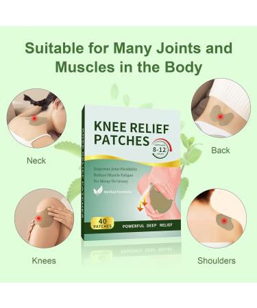 40 Counts Knee Relief Patches Natural Knee Patch Knee Heat Patches for Relief Knee Back Neck Shoulder Warming Herbal Plaster Patches 12 Hour Long Lasting Relief of Knee Joint - Buy Online on SooperMarket.com