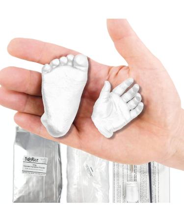 BabyRice Large Hand and Foot Casting Kit with Metallic Paint (White) - Perfect for Baby Keepsakes - Buy Online on SooperMarket.com