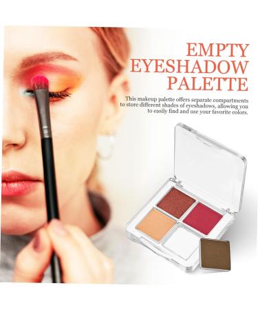 Healvian 6 Pcs Transparent Square Eye Shadow Box Empty Makeup Pallet Balm Blusher Containers Plastic - Buy Online on SooperMarket.com