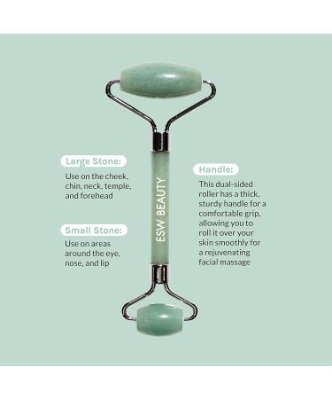 Buy Mint Green Tea Jade Crystal Facial Roller | Best Facial Massage Tool for Radiant Skin - Buy Online on SooperMarket.com