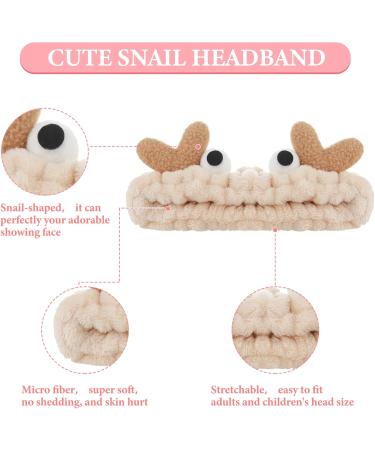 WLLHYF Face Wash Headband Facial Makeup Hairband Elastic Spa Headband Cute Coral Fleece Crab Hair Band Cartoon Creative Head Wraps Cute Christmas Hair Accessories for Women Girls Skincare Sports Khaki - Buy Online on SooperMarket.com